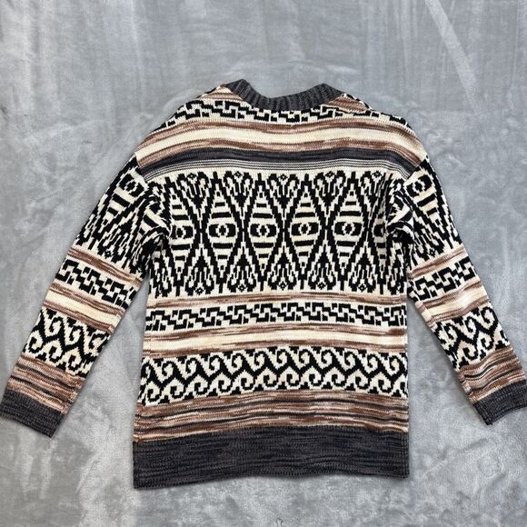 Lucky Brand Women’s M Multicolor Striped Cardigan Sweater 3 Button Knit - Picture 8 of 8